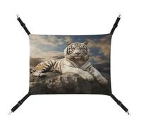 MNVTSKOP Majestic Tiger Hamac respirant à suspendre pour chat avec sangles réglables et crochets en métal pour petit animal de compagnie pour intérieur et extérieur