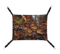 MNVTSKOP Monarch Hamac à suspendre pour animal domestique avec sangles réglables et crochets en métal pour petit animal domestique en peluche douce pour intérieur et extérieur