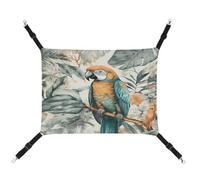 MNVTSKOP Oiseaux dans la jungle Hamac pour animal domestique Hamac respirant à suspendre avec sangles réglables et crochets en métal pour petit animal de compagnie Lit cachette pour intérieur et