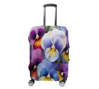 MNVTSKOP Pansy Perfection Housse de protection en polyester élastique pour valise, résistante aux rayures, lavable, blanc, XL