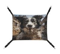 MNVTSKOP Pastor Border Collie Hamac respirant pour chat avec sangles réglables et crochets en métal pour petit animal de compagnie pour intérieur et extérieur