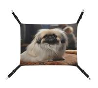 MNVTSKOP Pekingese Hamac pour chien et chat respirant avec sangles réglables et crochets métalliques en peluche douce pour intérieur et extérieur