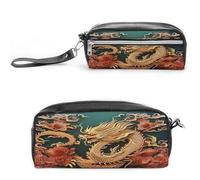 MNVTSKOP Petite trousse de maquillage avec motif dragon chinois pour femmes, enseignantes
