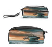 MNVTSKOP Petite trousse de maquillage en forme de bateau de croisière pour femmes et enseignantes