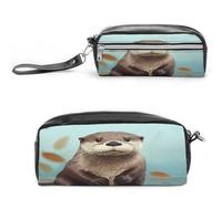 MNVTSKOP Petite trousse de maquillage en forme de loutre mignonne pour femmes et enseignantes