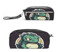 MNVTSKOP Petite trousse de maquillage en forme d'œuf de dragon vert - Trousse de voyage portable pour femmes et enseignantes