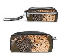 MNVTSKOP Petite trousse de maquillage motif guépard sauvage pour femmes et enseignantes