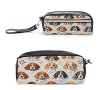 MNVTSKOP Petite trousse de maquillage portable à motifs de beagle pour femmes et enseignantes
