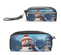 MNVTSKOP Petite trousse de maquillage pour femme et enseignante avec bonhomme de neige