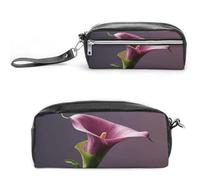 MNVTSKOP Petite trousse de maquillage violet Calla Lily - Trousse de voyage portable pour femme et enseignante