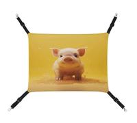 MNVTSKOP Piggy is Jumping Hamac respirant pour chat avec sangles réglables et crochets en métal pour petit animal de compagnie pour intérieur et extérieur