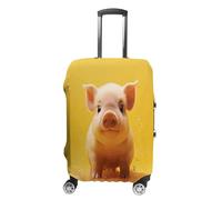 MNVTSKOP Piggy Is Jumping Housse de protection en polyester élastique résistant aux rayures et lavable pour valise, blanc, XL