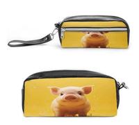 MNVTSKOP Piggy Is Jumping Petite trousse de maquillage portable pour femme et enseignante