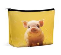 MNVTSKOP Piggy Is Jumping Trousse de toilette portable de grande capacité pour femme