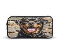 MNVTSKOP Rottweiler Trousse à crayons de grande capacité avec tête de chien pour homme et femme