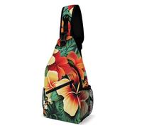 MNVTSKOP Sac à dos de voyage à bandoulière de style hawaïen, sac à bandoulière réglable pour femmes et hommes