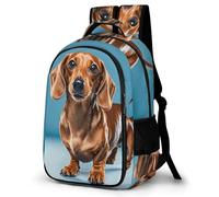 MNVTSKOP Sac à dos de voyage pour ordinateur portable teckel Weiner Pet Dog Sac à dos robuste Sac à dos de transport Sac à dos de grande capacité résistant à l'eau Sac d'ordinateur Teckel Weiner Pet