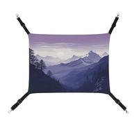 MNVTSKOP Silhouette of Mountains Hamac respirant pour chat avec sangles réglables et crochets métalliques en peluche douce pour intérieur et extérieur