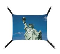 MNVTSKOP Statue de la Liberté Hamac respirant à suspendre pour chat avec sangles réglables et crochets en métal pour petit animal de compagnie Lit cachette pour intérieur et extérieur