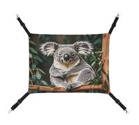 MNVTSKOP The Lovely Koala Hamac respirant pour chat avec sangles réglables et crochets en métal pour petit animal domestique et lit doux pour intérieur et extérieur