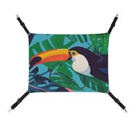 MNVTSKOP Toucan Hamac respirant pour chat avec sangles réglables et crochets en métal pour petit animal de compagnie pour intérieur et extérieur