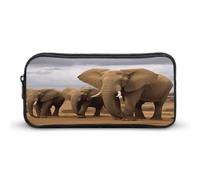 MNVTSKOP Trousse à crayons de grande capacité avec motif famille d'éléphants pour homme et femme