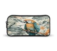 MNVTSKOP Trousse à crayons de grande capacité Motif oiseaux dans la jungle Pour homme et femme
