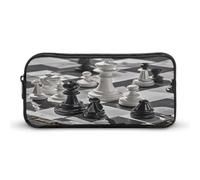 MNVTSKOP Trousse à crayons noire et blanche de grande capacité pour homme et femme