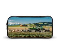 MNVTSKOP Trousse à crayons Tractor Milk Farm - Grande capacité - Pour homme et femme - Organiseur de bureau