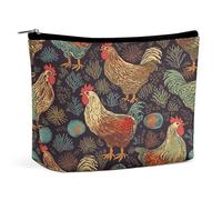 MNVTSKOP Trousse à maquillage de voyage avec imprimé poulet, grande capacité, trousse de toilette portable tendance pour femme