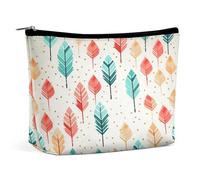 MNVTSKOP Trousse de maquillage de voyage avec flèches corail et bleu sarcelle, grande capacité, trousse de toilette portable tendance pour femme