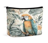 MNVTSKOP Trousse de maquillage de voyage avec oiseaux dans la jungle, grande capacité, trousse de toilette portable tendance pour femme