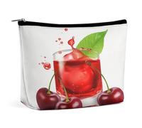 MNVTSKOP Trousse de maquillage de voyage de grande capacité avec jus de cerise, trousse de toilette portable tendance pour femme