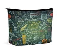 MNVTSKOP Trousse de maquillage de voyage pour questions mathématiques, grande capacité, trousse de toilette portable tendance pour femme