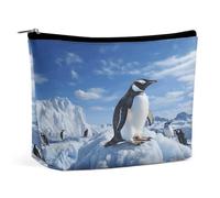MNVTSKOP Trousse de toilette portable de grande capacité avec motif pingouin Snow Mountain pour femme