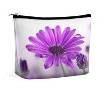 MNVTSKOP Trousse de toilette portable de grande capacité pour femme Motif fleur Violet