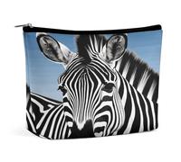 MNVTSKOP Trousse de toilette portable de grande capacité pour femme Motif zèbre
