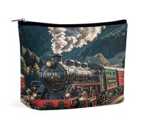 MNVTSKOP Trousse de toilette portable tendance pour femme Motif locomotive à vapeur