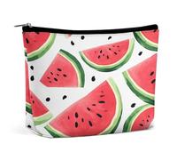 MNVTSKOP Trousse de toilette portable tendance pour femme Motif pastèque Grande capacité