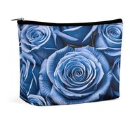 MNVTSKOP Trousse de toilette portable tendance pour femme Motif roses Bleu