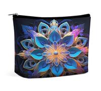MNVTSKOP Trousse de toilette rectangulaire mandala grande capacité pour voyage, trousse de toilette portable tendance pour femme