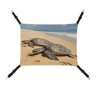 MNVTSKOP Turtles on The Beach Hamac respirant à suspendre pour chat avec sangles réglables et crochets en métal pour petit animal domestique lit cachette pour intérieur et extérieur