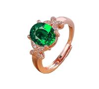 Mnyixsi Bague ouverte réglable en or 14 carats avec papillon et zircone cubique pour femme, bijou de fiançailles romantique empilable, bague de fiançailles colorée, taille princesse colorée, bague de