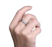 Mnyixsi Bague vintage thaïlandaise en argent sterling 925 avec index pour homme et femme, bague simple ouverte et réglable