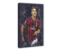 Mnyuein Poster Andre Silva 2 sur toile de football pour chambre à coucher, bureau, chambre, cadre cadeau : 50 x 75 cm