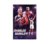 Mnyuein Poster Charles Barkley 0 sur toile de basket-ball pour décoration de chambre à coucher, bureau, chambre, cadeau sans cadre : 50 x 75 cm