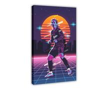 Mnyuein Poster de football Antoine Griezmann 7 - Décoration murale pour salon, chambre à coucher - Cadre : 50 x 75 cm