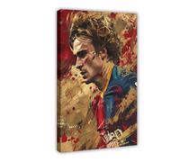 Mnyuein Poster de football Antoine Griezmann - Décoration murale pour salon, chambre à coucher - Cadre : 40 x 60 cm