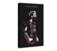 Mnyuein Poster Messi 13 sur toile de football - Décoration murale pour salon, chambre à coucher - Cadre : 40 x 60 cm