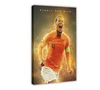 Mnyuein Poster sur toile Virgil Van Dijk joueur de football - Décoration pour chambre à coucher, bureau, chambre - Cadre cadeau : 40 x 60 cm